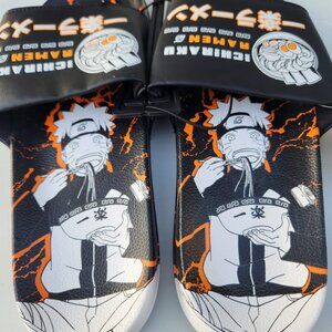 NEW Naruto Anime Ramen Men’s Size 7 Slippers Sandals Slides Shippuden Ichiraku R